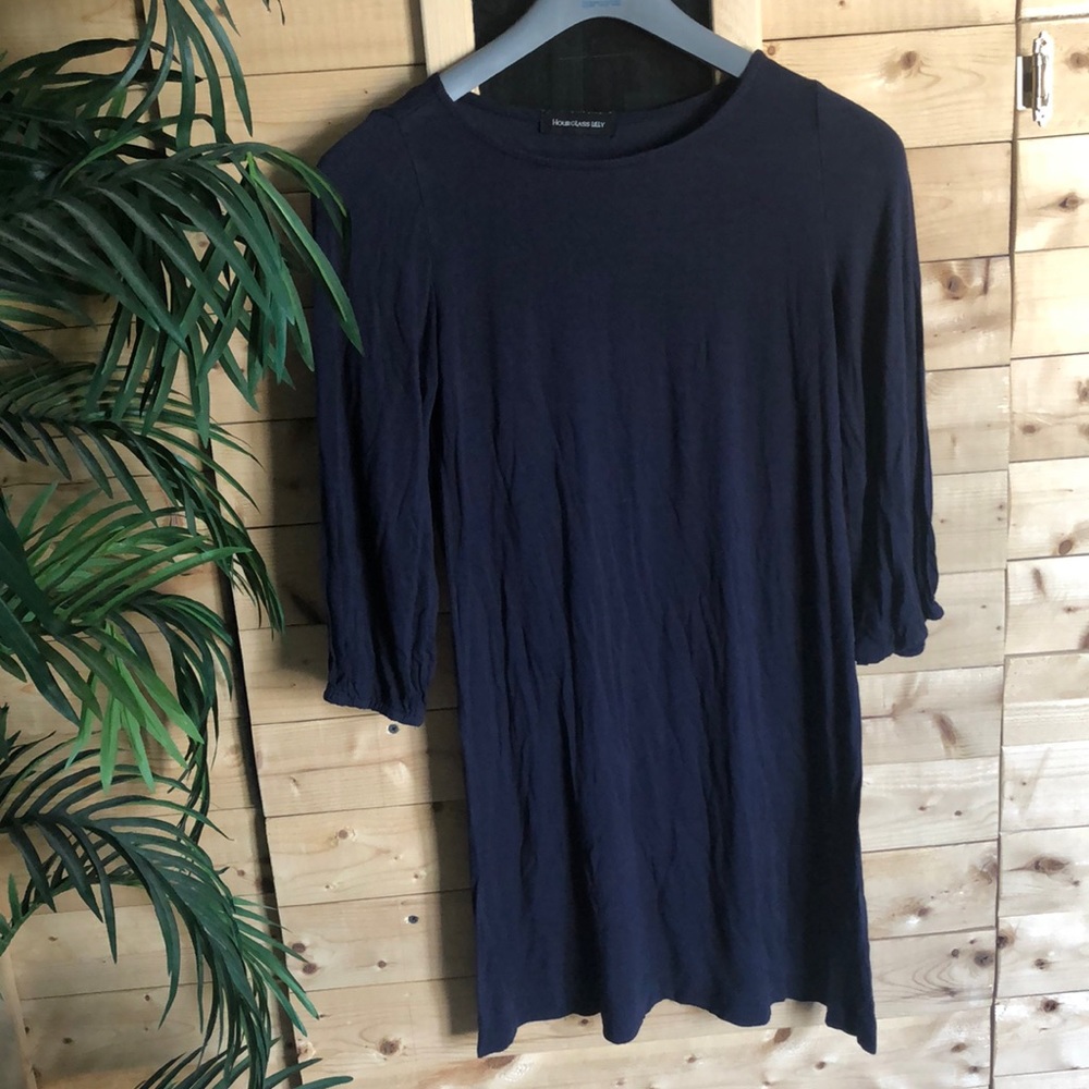 Navy flowy dress